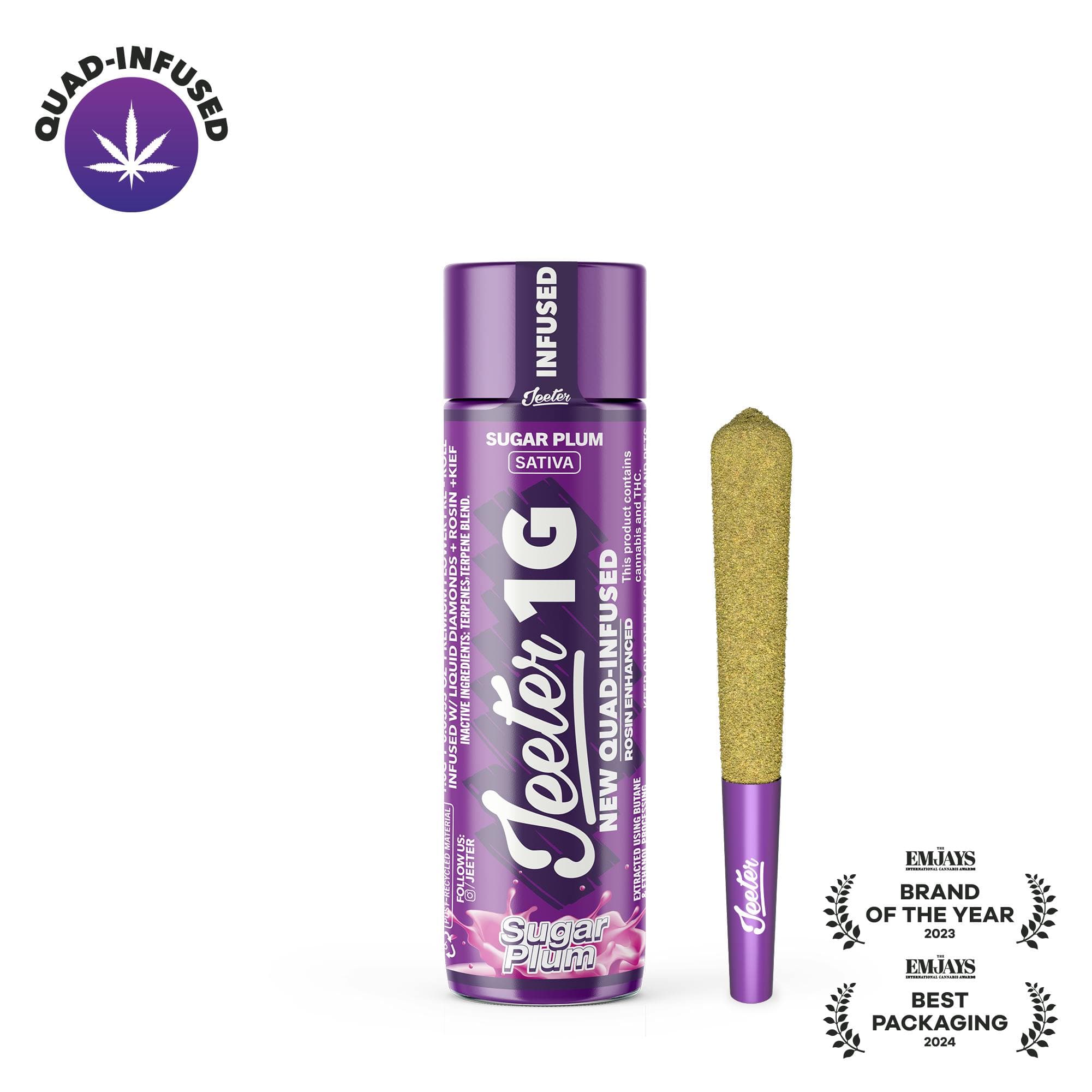 Sugar Plum Quad-Infused Jeeter Joint | 1g