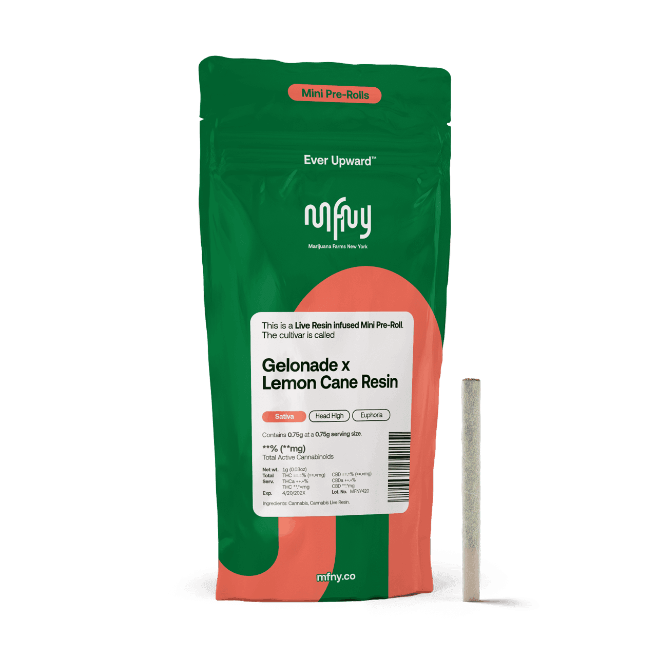 MFNY | Gelonade x Lemon Cane Resin | .75g Infused Pre-Roll