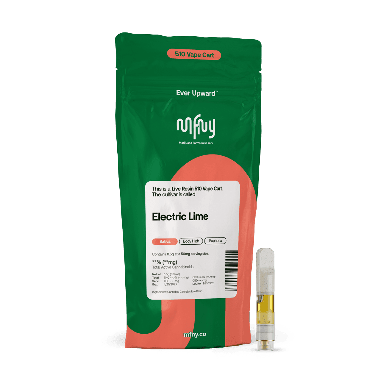 Electric Lime Live Resin 510 Cart | .5g 